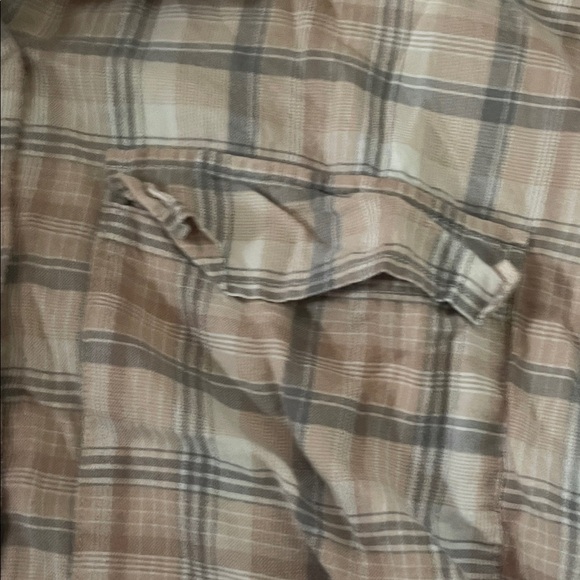 Plaid Kids Shirt in Brown and Tan - Picture 3 of 4